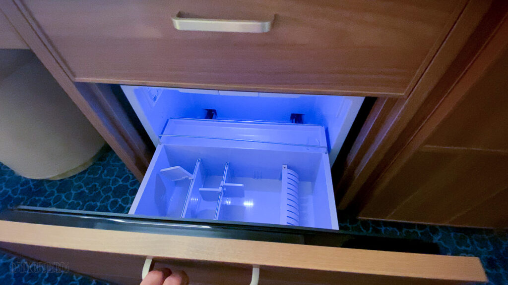Disney Wish Stateroom Mini Drawer Refrigerator