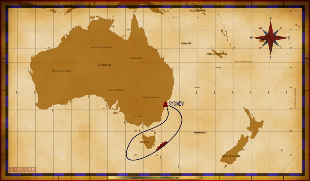 Map Wonder 2 Night New Zealand Australia SYD SEA