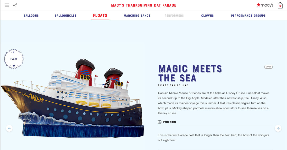 Disney Wish 2022 Macys Thanksgiving Day Parade Float