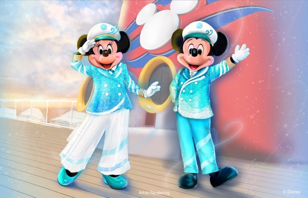 Disney Cruise Line “Silver Anniversary At Sea” – Captain Minnie Mouse And Captain Mickey Mouse