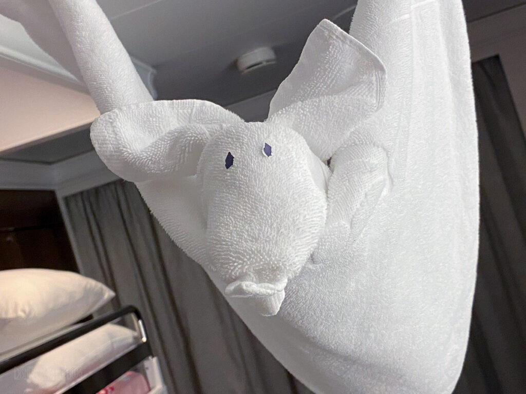 Disney Wish Stateroom Towel Animal