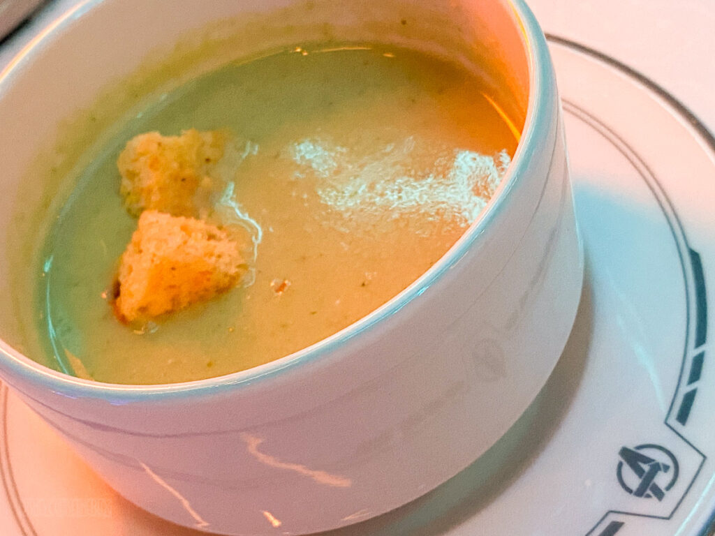 Disney Wish Worlds Of Marvel Dinner White Cheddar And Broccolini Soup