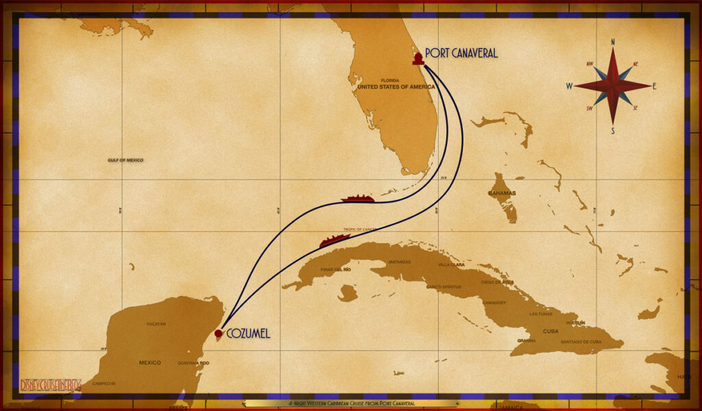 Map Wish 4 Night Western Caribbean PCV SEA CZM SEA