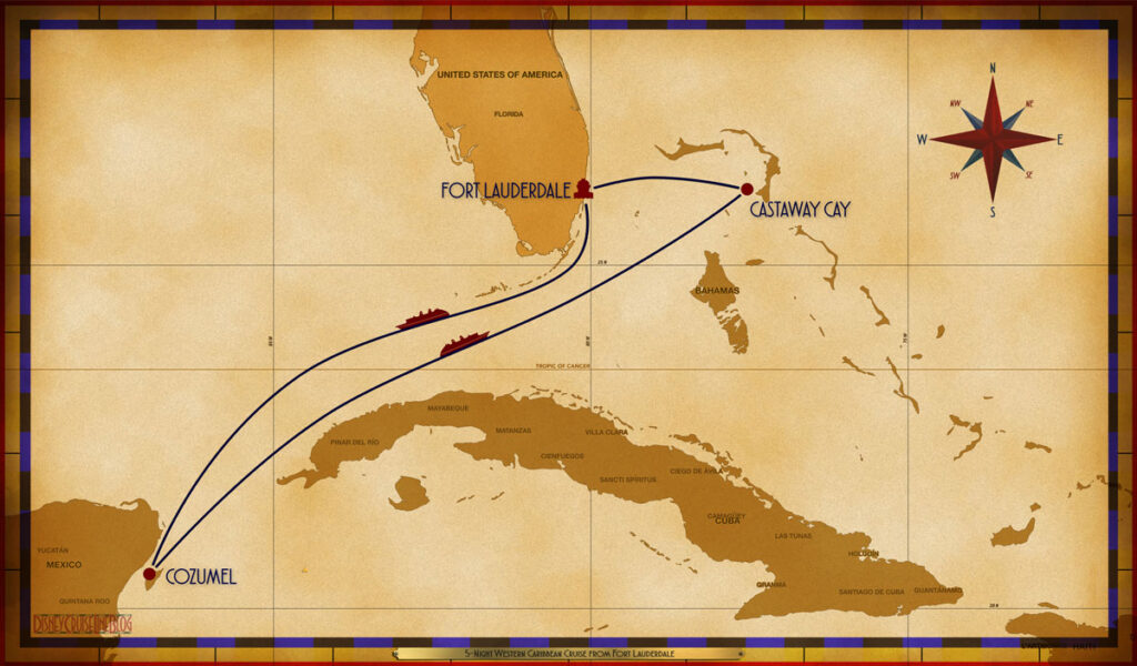 Map Dream 5 Night Western Caribbean PEF SEA CZM SEA GOC