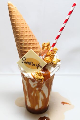 Caramel Waffle Cone Milkshake Image