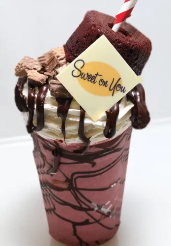 Red Velvet Cupcake Milkshake Image
