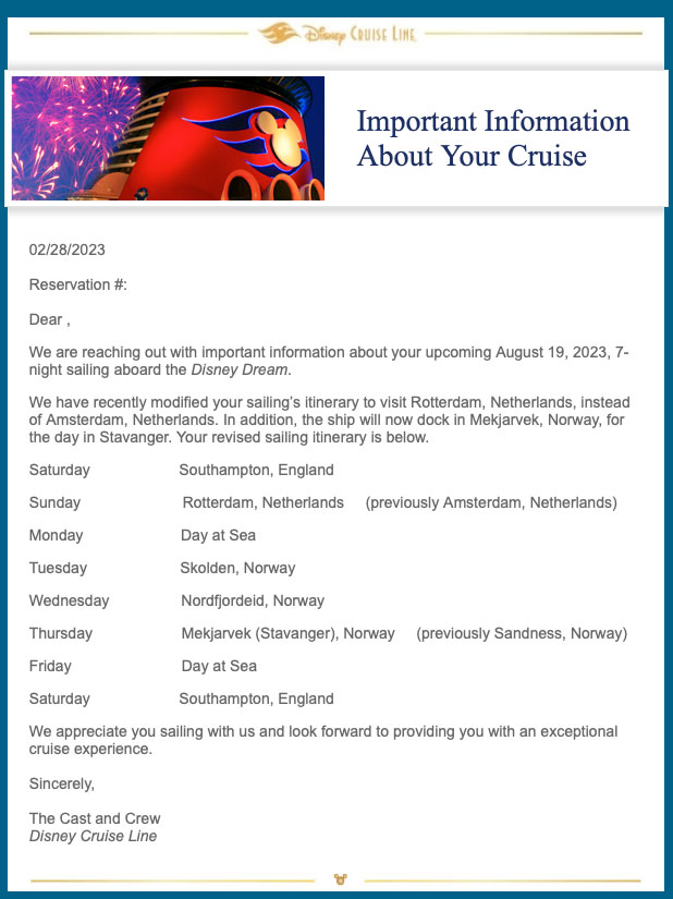 DCL Email Dream 20230819 Itinerary Update 20230228