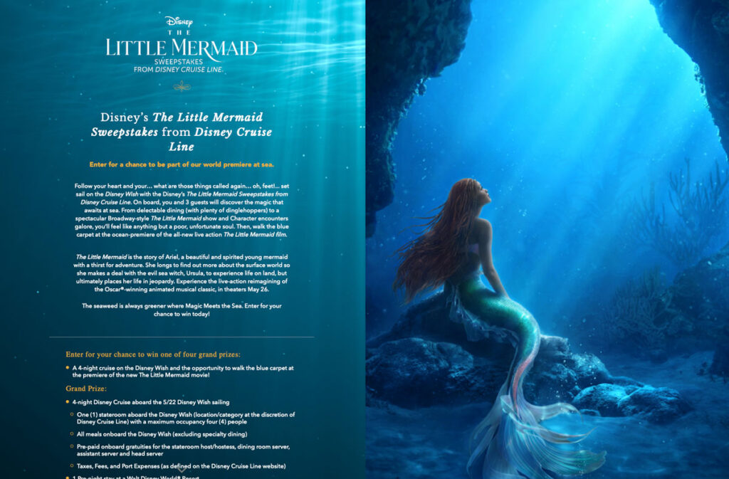 DCL Little Mermaid Sweepstakes 2023