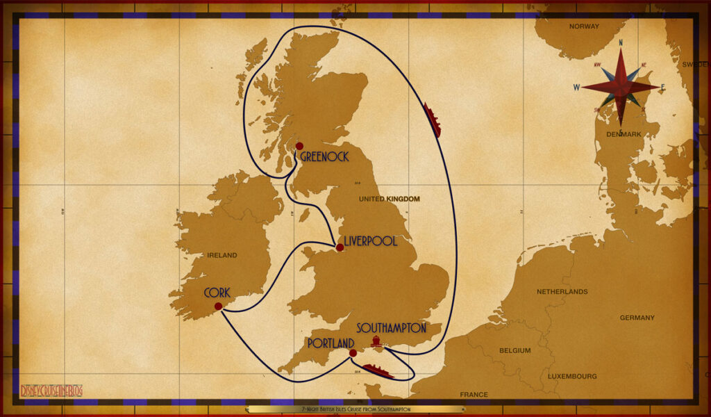 Map Dream 7 Night British Isles SOU SEA GRK LVP ORK PTL SEA