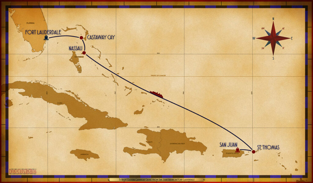 Map Magic 5 Night Eastern Caribbean SJU STT SEA NAS GOC PEF