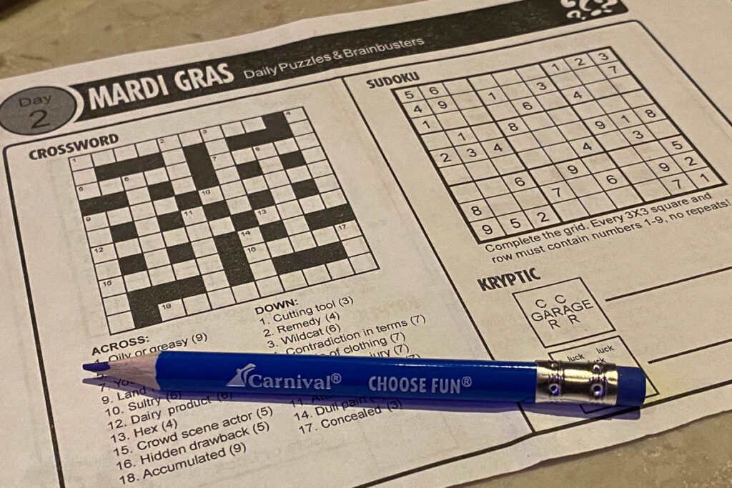 CCL Mardi Gras Daily Sudoku Crossword Puzzle