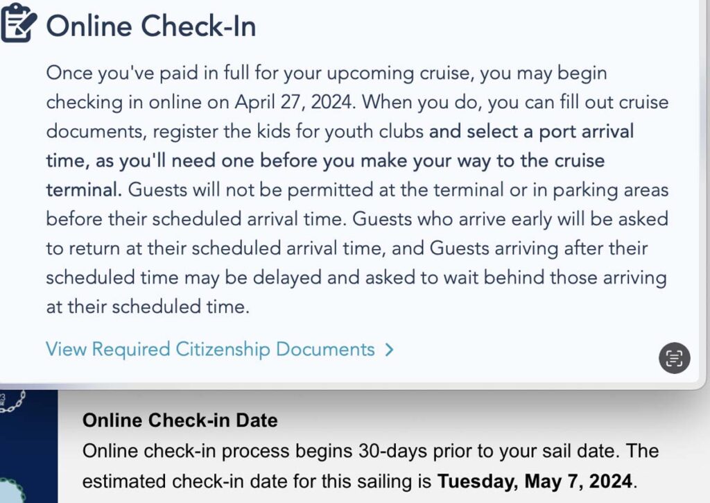DCL Pearl Online Checkin Date Difference Magic 20240606 40days