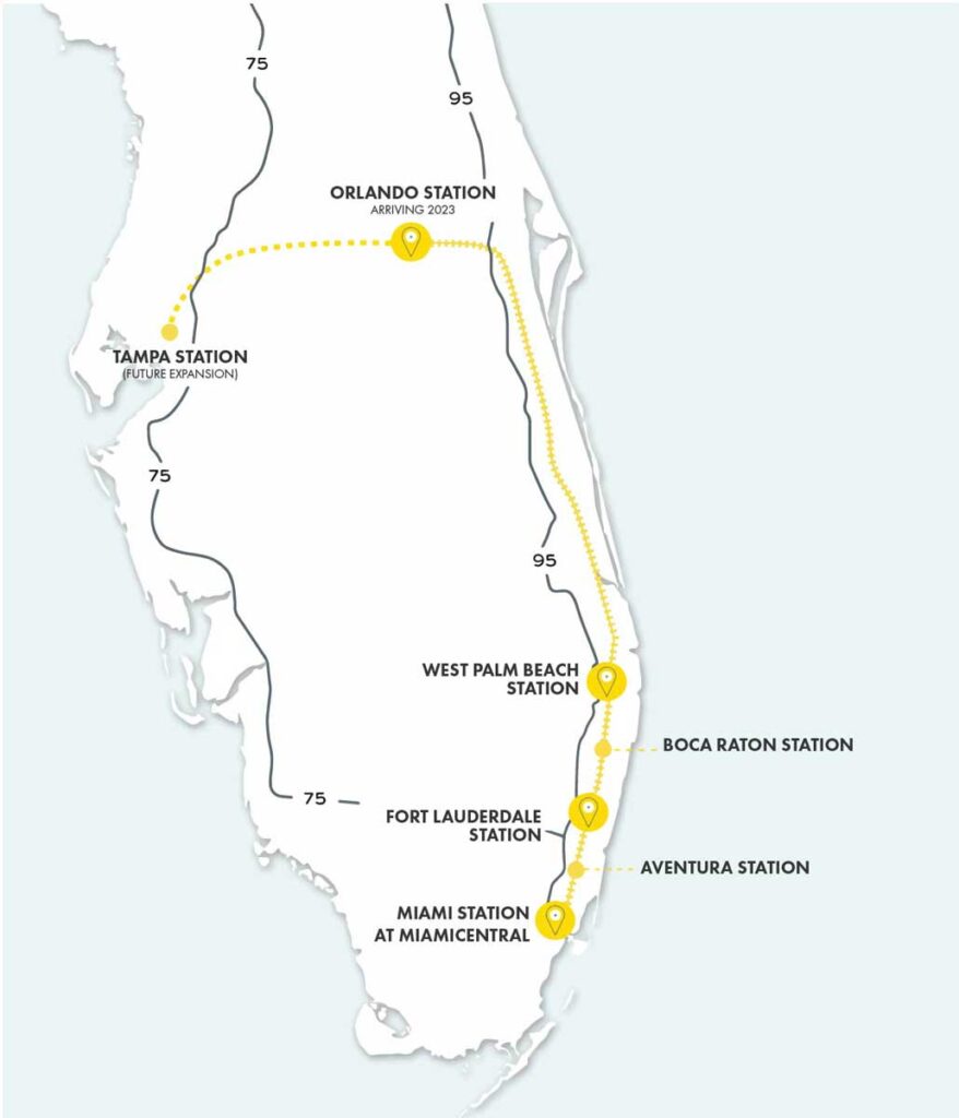 Brightline Florida Map 2023