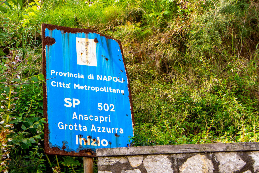 Anacapri Blue Grotto Sign