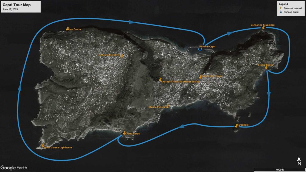 Capri Tour Map 20230613