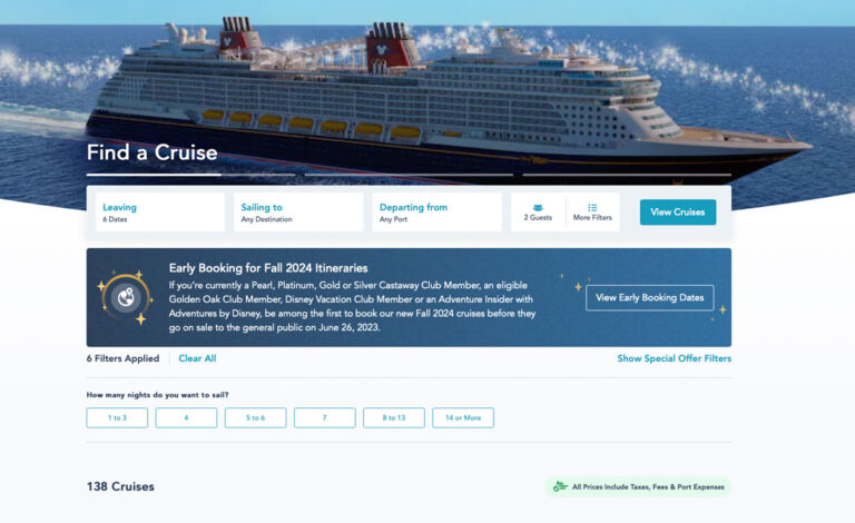 disney cruise line 2024 sailings