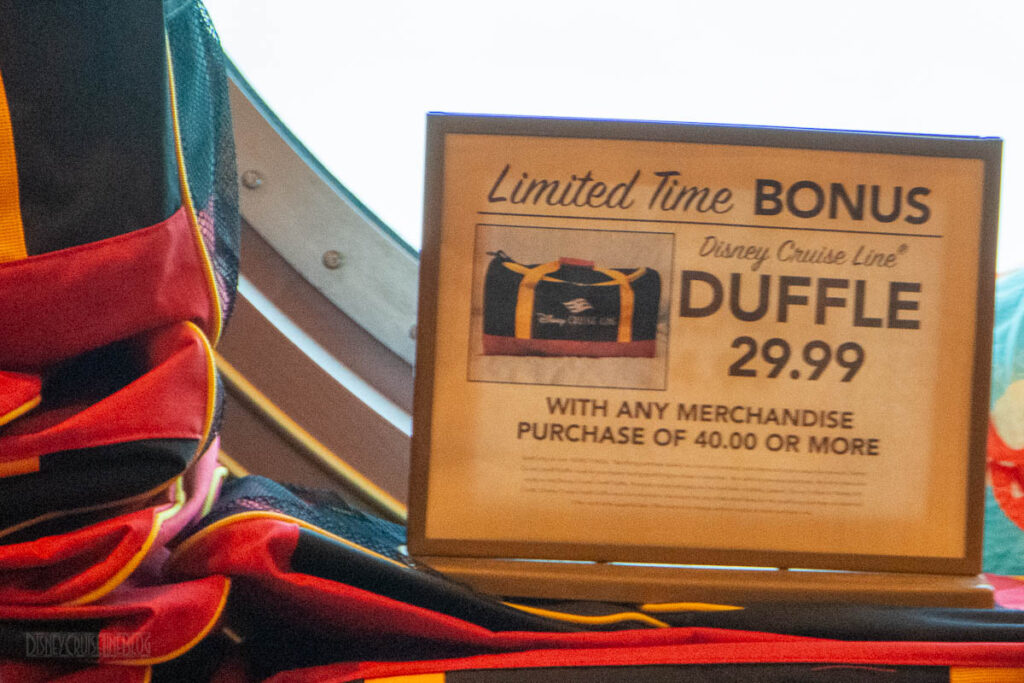 Disney Cruise Duffle Bag Promotion