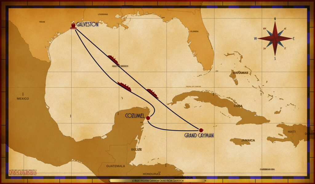 Map Magic 6 Night Western Caribbean GLS SEA SEA GEC CZM SEA