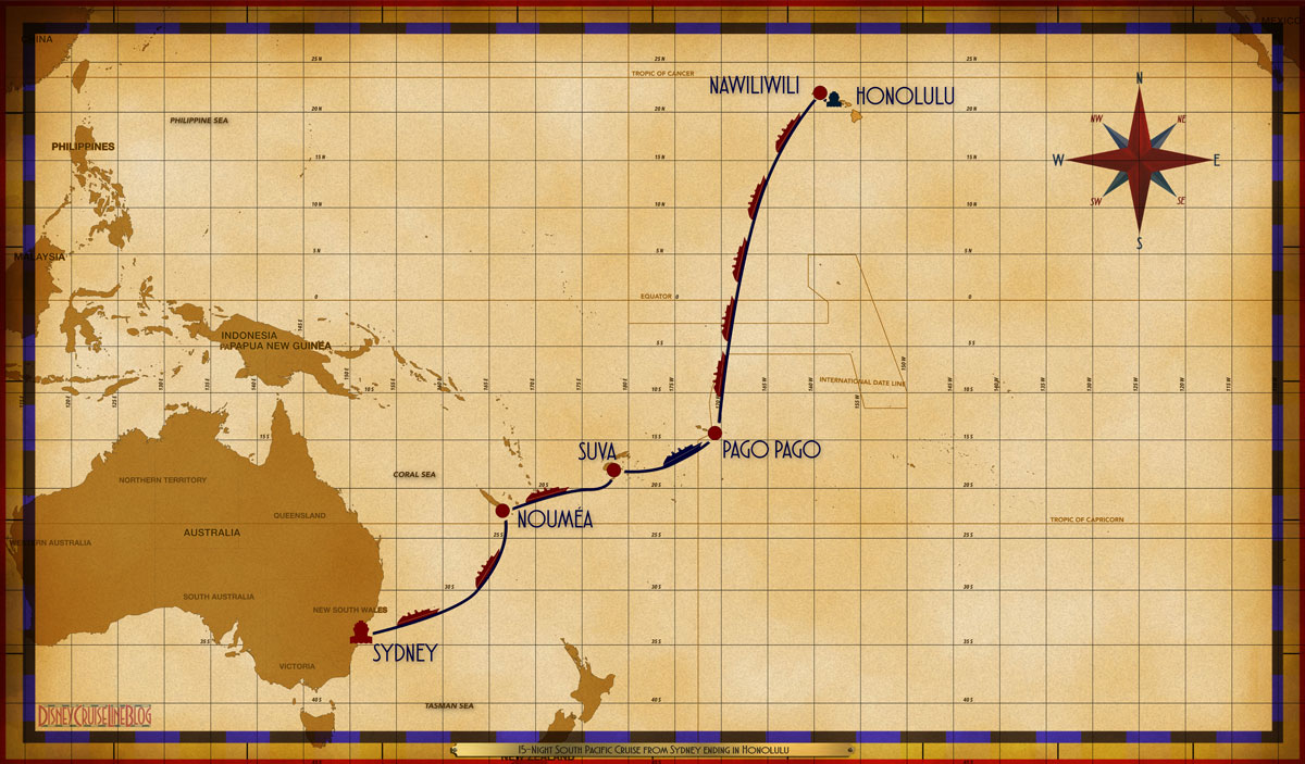15-Night South Pacific Cruise from Sydney ending in Honolulu
