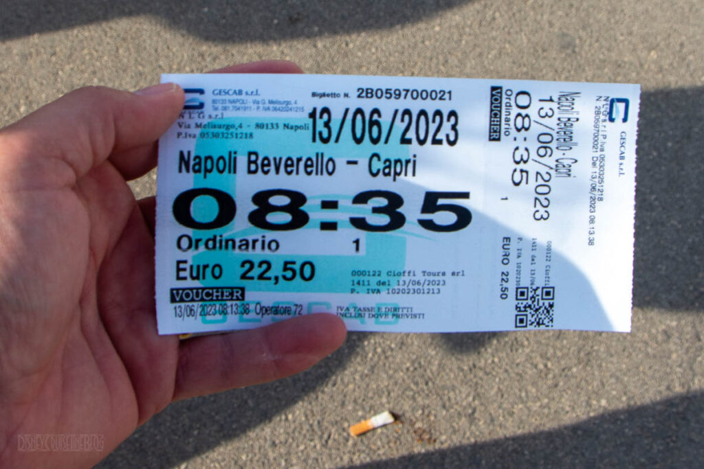 Naples Capri Ferry Ticket