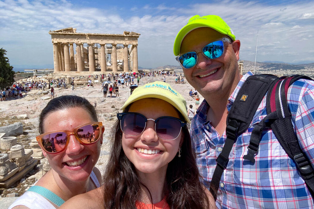 Acropolis Parthenon Family Photo