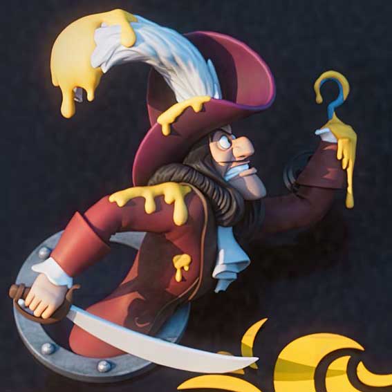 DCL Treasure Stern Characters Rendering Captain Hook