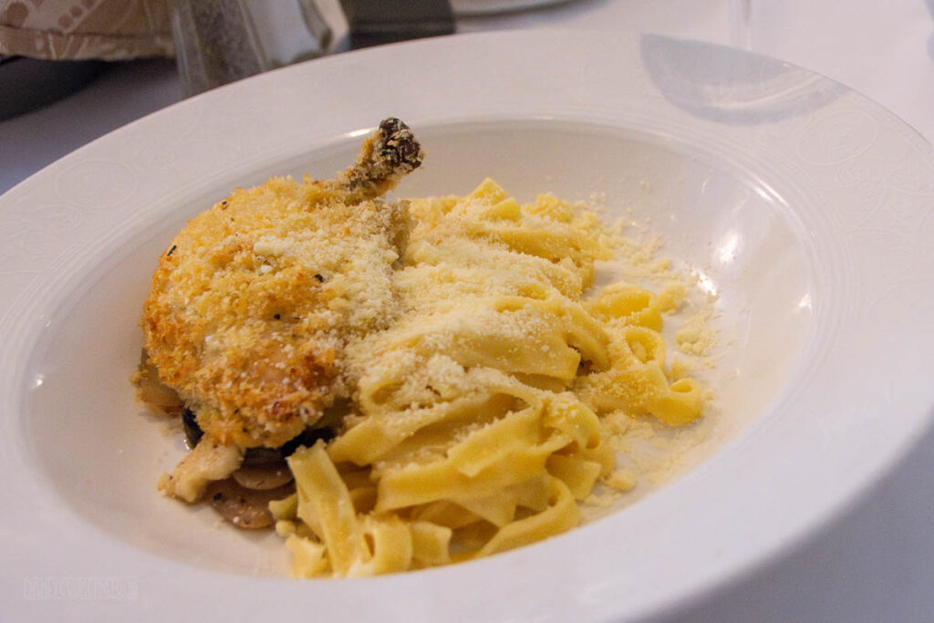 Dream Captains Gala Fettuccine With Parmesan Crusted Chicken Chi