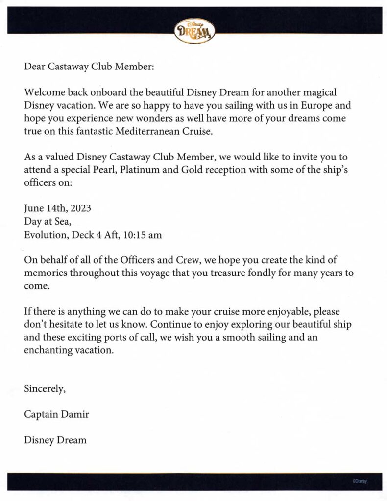 Dream Castaway Club Reception Invite Letter 20230614