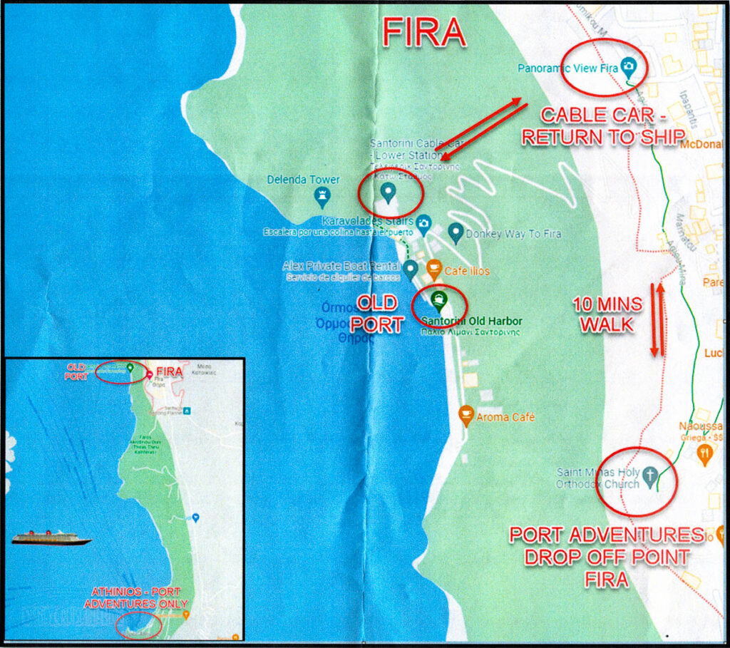 Dream Santorini Map Handout