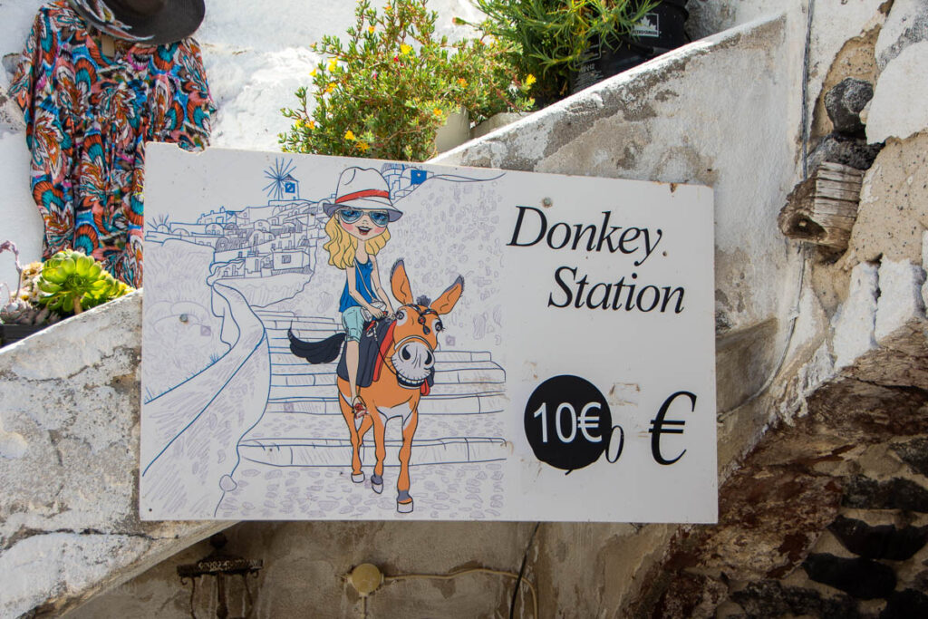 Santorini Old Port Donkey Station