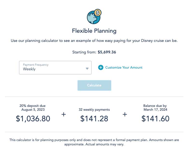 DCL Flexible Payment Calculatation Weekly