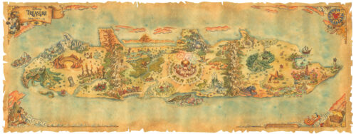 Disney Treasure Teaser Map