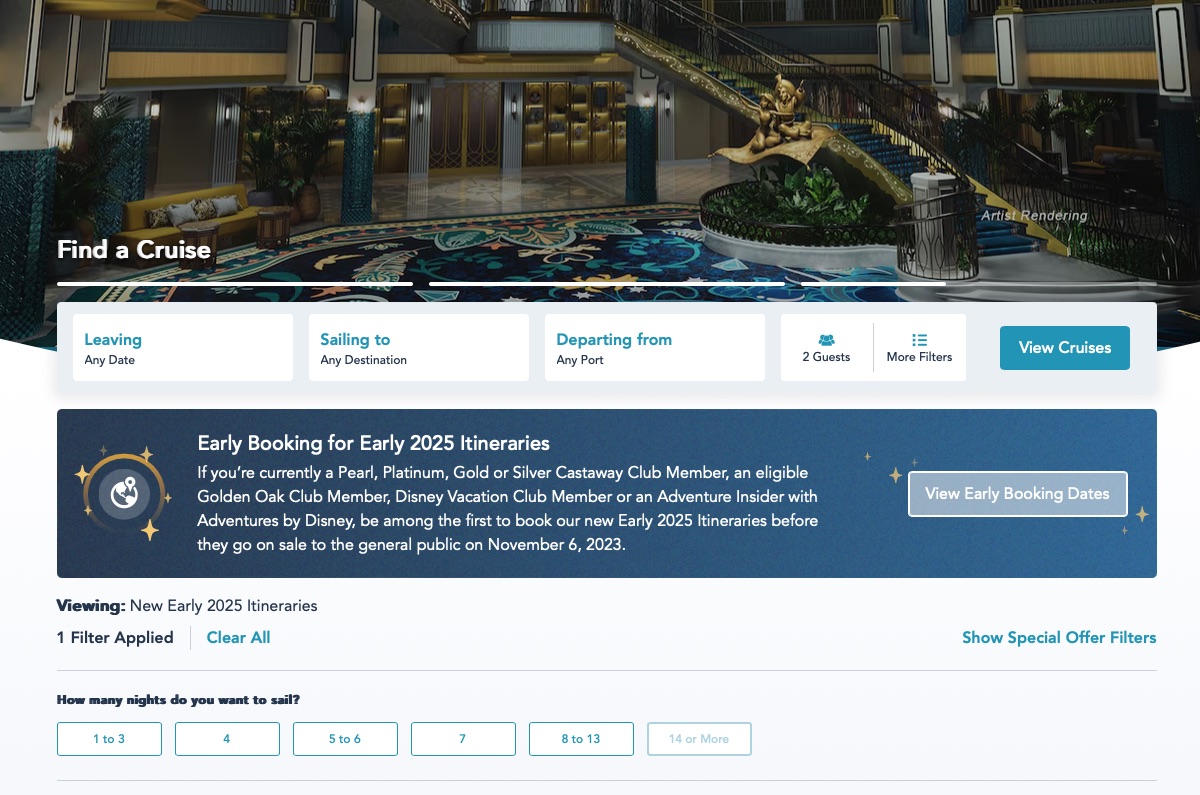 DCL Early 2025 Opening Day Pricing