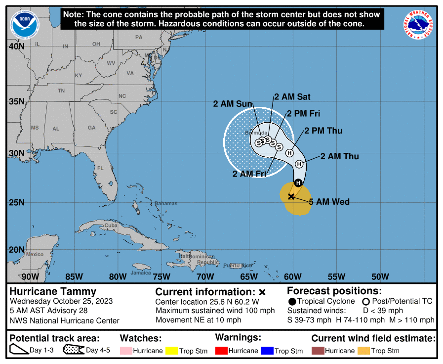NHC Hurricane Tammy 20231025