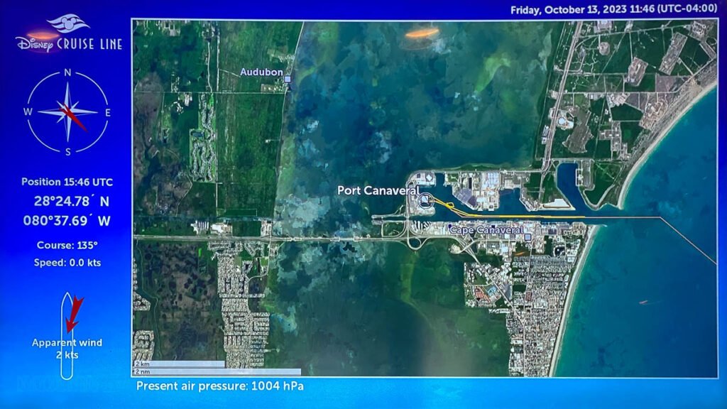 Disney Wish Staterrom Map Day 1 Port Canaveral 20231013