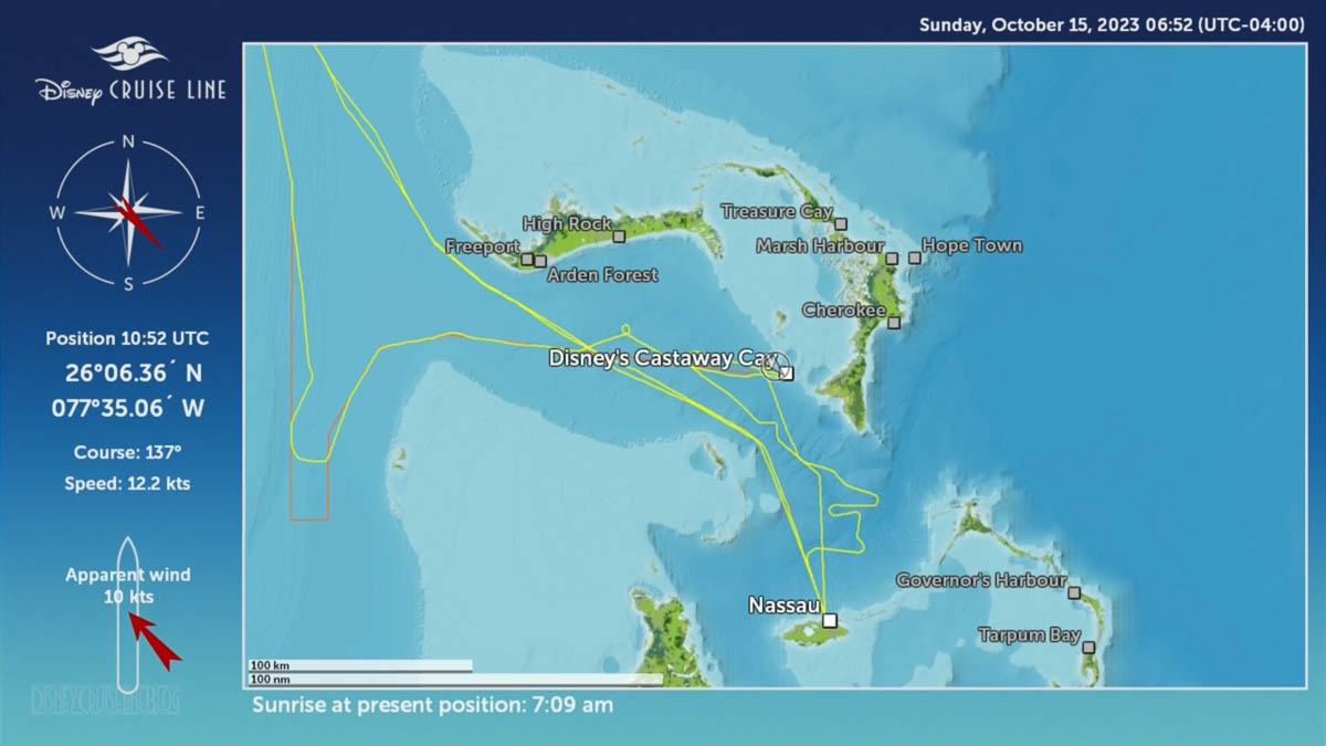 Disney Wish Staterrom Map Day 3 Castaway Cay 20231015