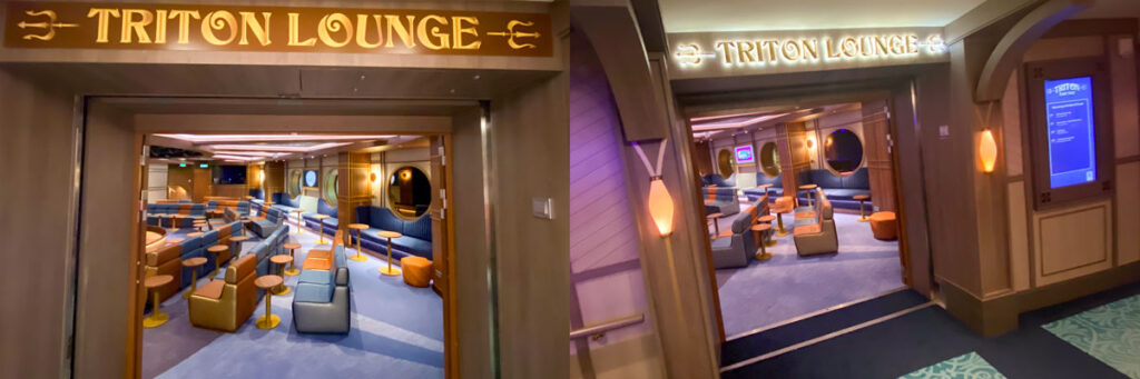 Disney Wish Trition Lounge Sign 2022 Vs 2023