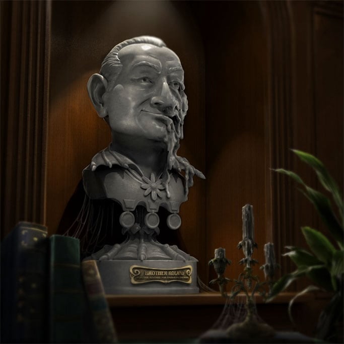 DCL Treasure Haunted Mansion Parlor Rolly Crump Bust 2