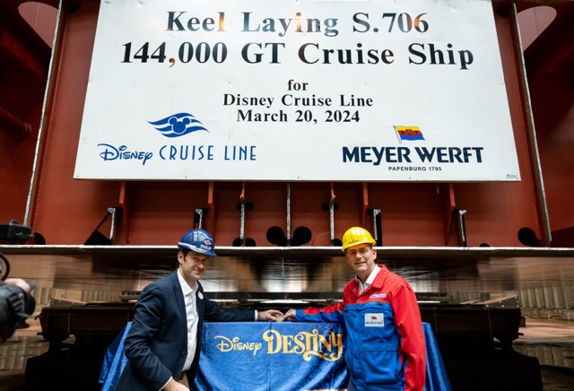 Meyer Werft Disney Destiny Keel Laying 20240320