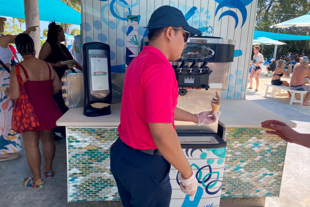 RCCL Perfect Day Coco Cay Chill Grill Soft Serve