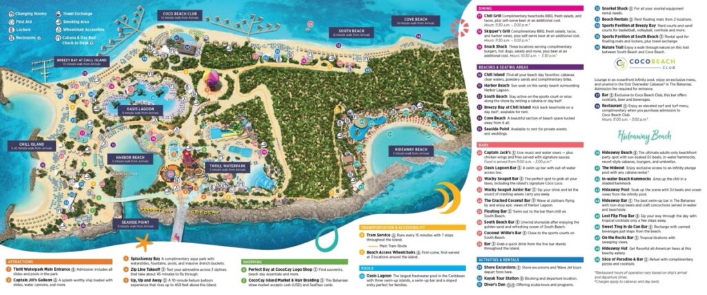 RCCL Perfect Day At CocoCay Brochure Map Decemebr 2023 1