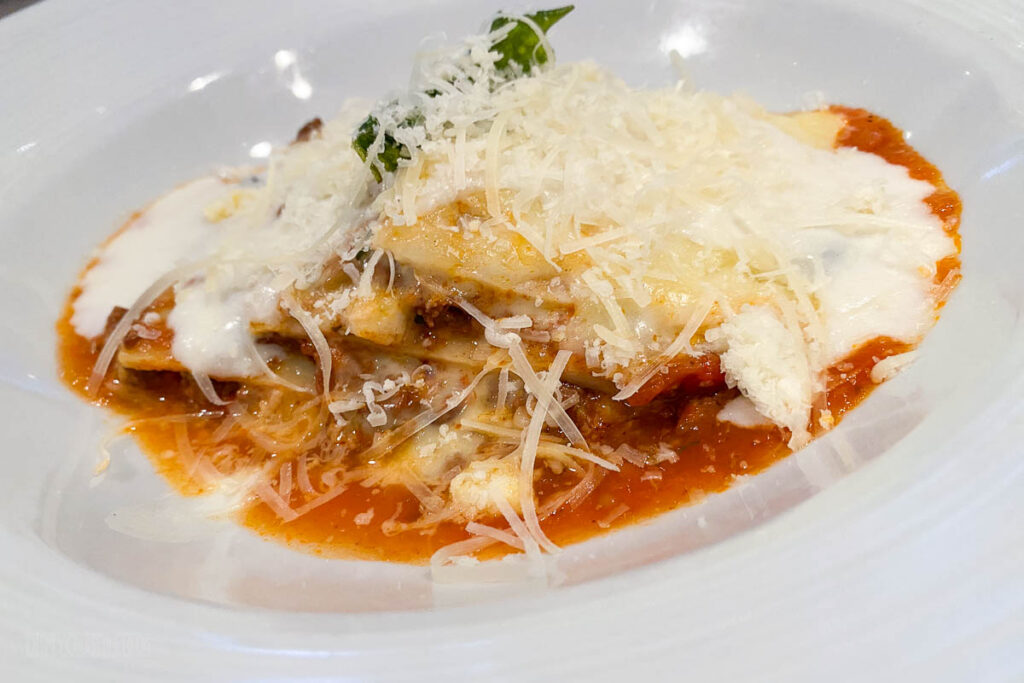 RCCL Wonder Seas Taste Of Italy Dinner Lasagna Al Forno