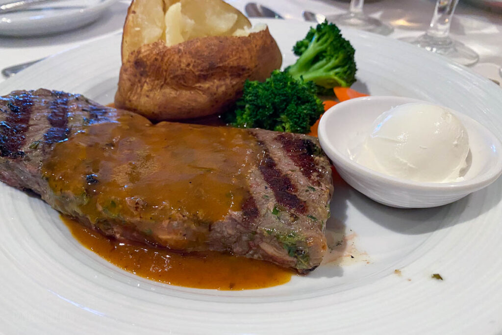 RCCL Wonder Seas Taste Of Italy Dinner New York Strip Steak
