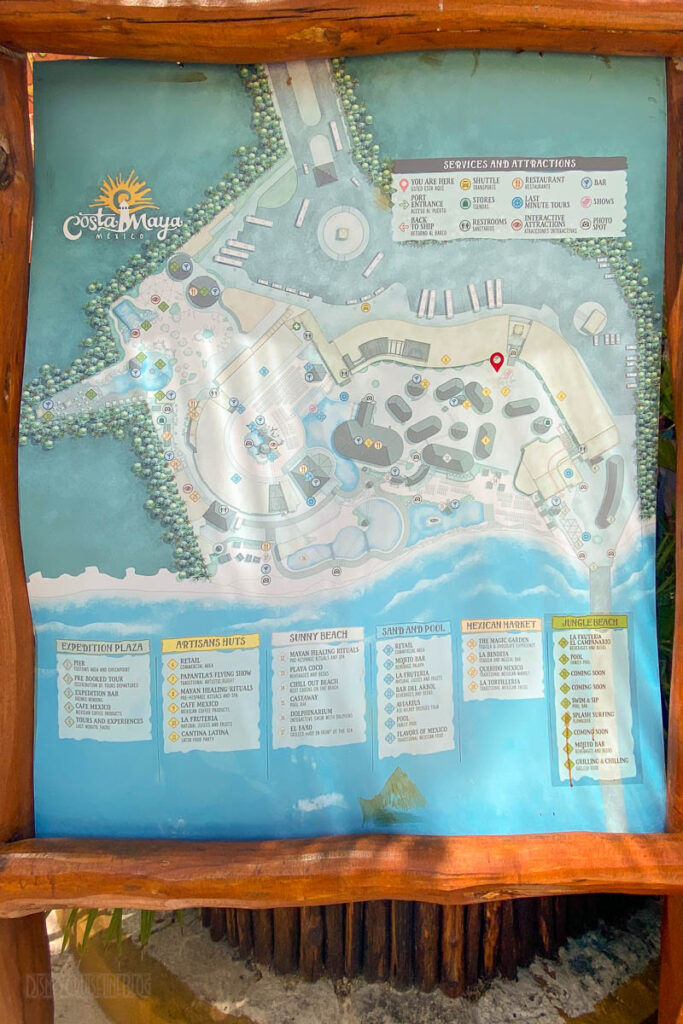 Costa Maya Port Area Map