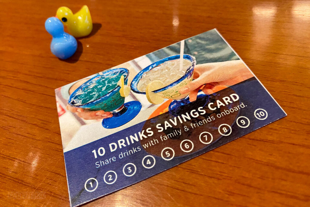 RCCL Wonder Seas 10 Drink Savings Card