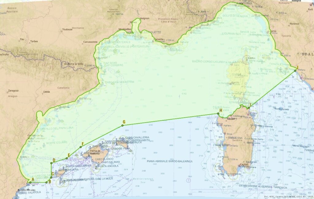 Lloyds Register Mediterranean Sea PSSA Map
