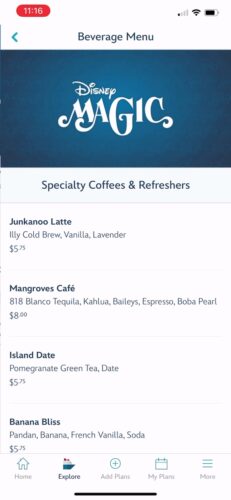 Magic Lookout Cay Mangroves & Go Beverage Menu 20240607 2