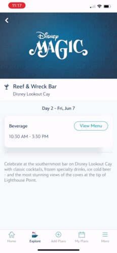 Magic Lookout Cay Reef & Wreck Bar Beverage Menu 20240607 1