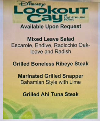 Magic Lookout Cay Serenity Bay Bbq Lookout Cay Lunch Menu 202406