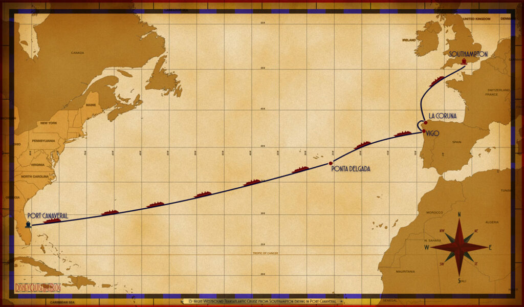 Map Fantasy 13 Night Transatlantic SOU SEA LCG VGO SEA SEA PDG SEA SEA SEA SEA SEA SEA PCV